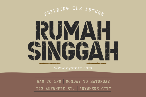 Stencil Gruge Font preview 2
