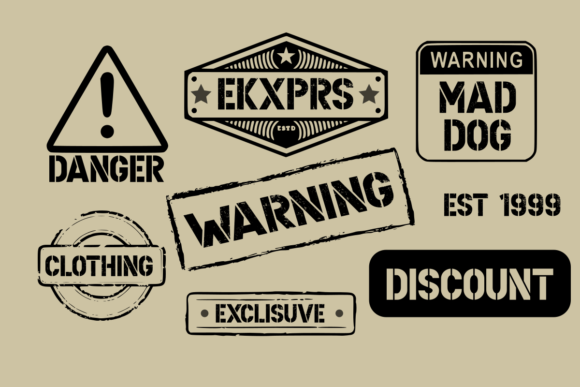 Stencil Gruge Font preview 4