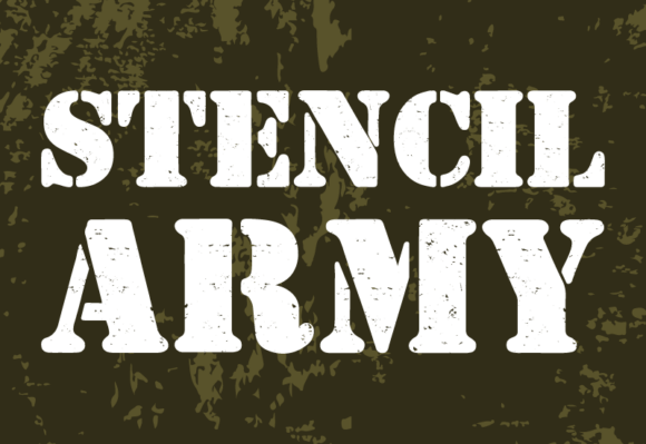 Stencil Army Font preview 3