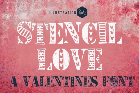 Stencil Love Font