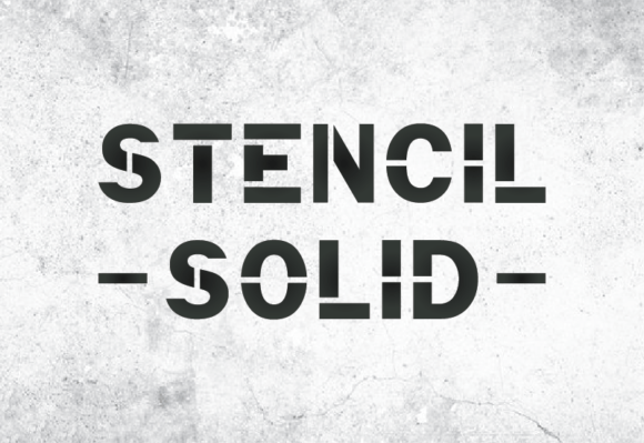 Stencil Solid Font preview 2