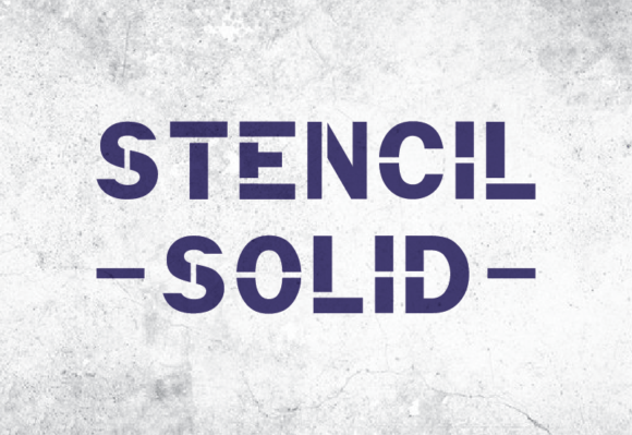 Stencil Solid Font preview 4