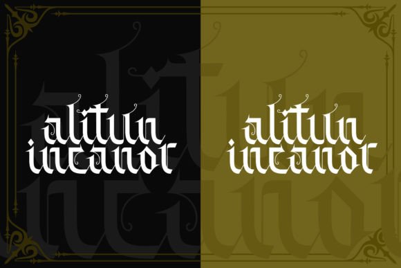 Alitun Incanor Font preview 2