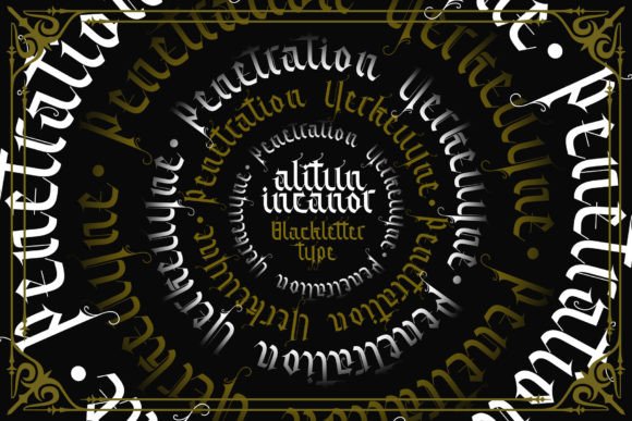 Alitun Incanor Font preview 3