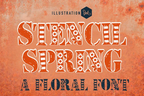 Stencil Spring Font