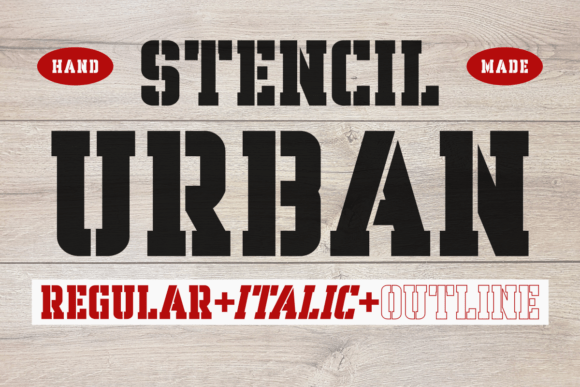 Stencil Urban Font Stencil Urban Font