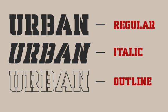 Stencil Urban Font preview 4