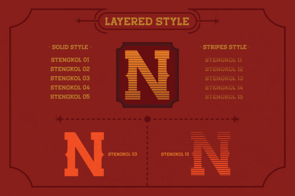 Stengkol Font preview 3