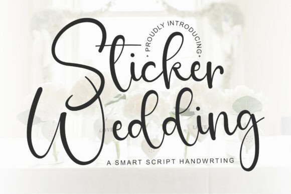 Sticker Wedding Font Sticker Wedding Font