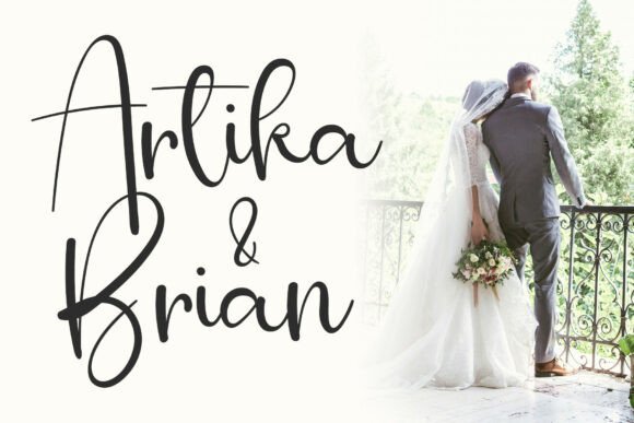 Sticker Wedding Font preview 2