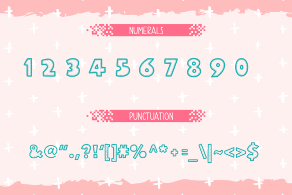 Stitch Pattern Font preview 3