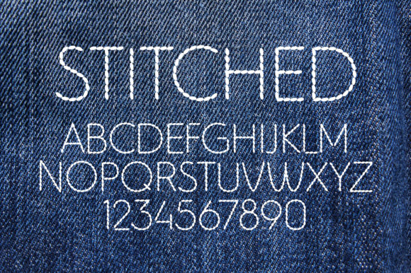 Stitched Line Font preview 3