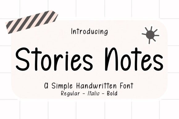 Stories Notes Font