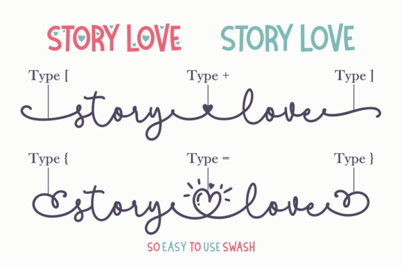 Story Love Font preview 2