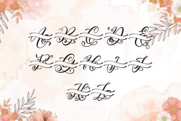 Cella Monogram Font preview 4
