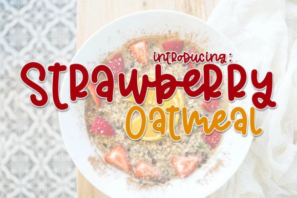 Strawberry Oatmeal Font preview 2
