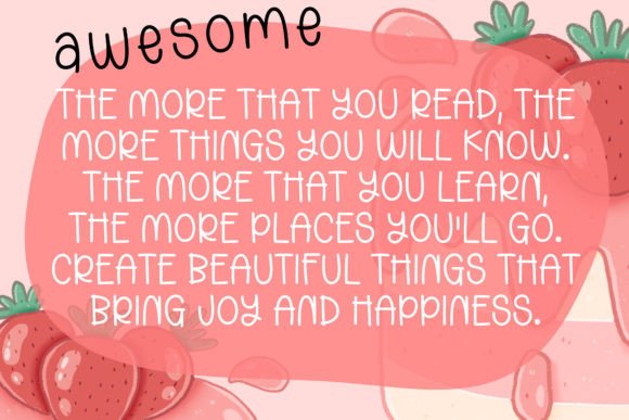 Strawberry Shortcake Font preview 3