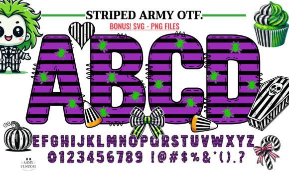 Striped Army Font