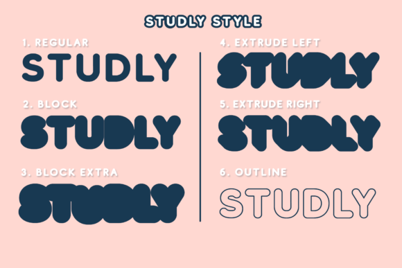 Studly Family Font preview 4