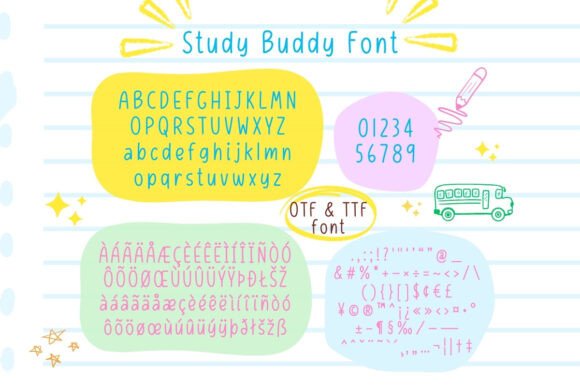 Study Buddy Font preview 2