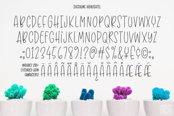 Succuline (single Line) Font preview 2