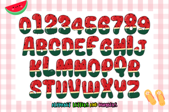 Summer Beach Watermelon Font preview 2