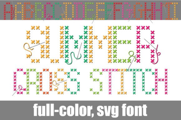 Summer Cross Stitch Font