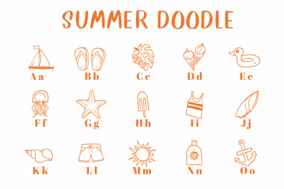 Summer Doodle Font preview 4