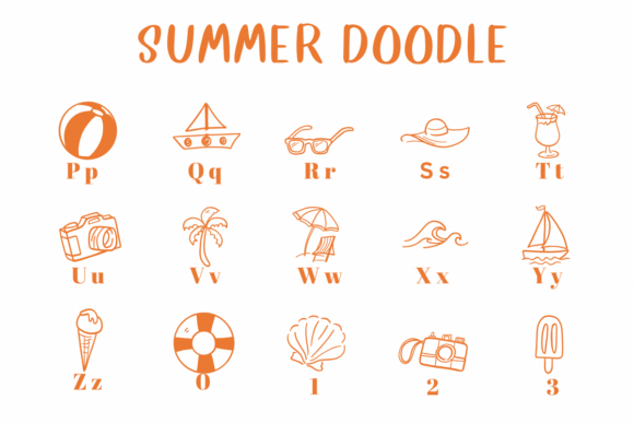 Summer Doodle Font preview 6