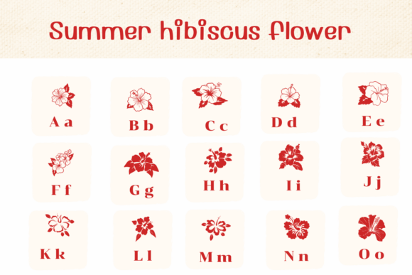 Summer Hibiscus Font preview 2