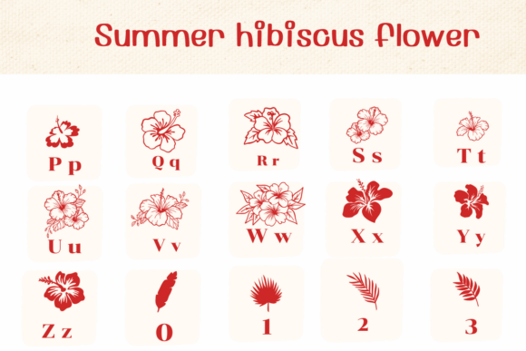 Summer Hibiscus Font preview 3