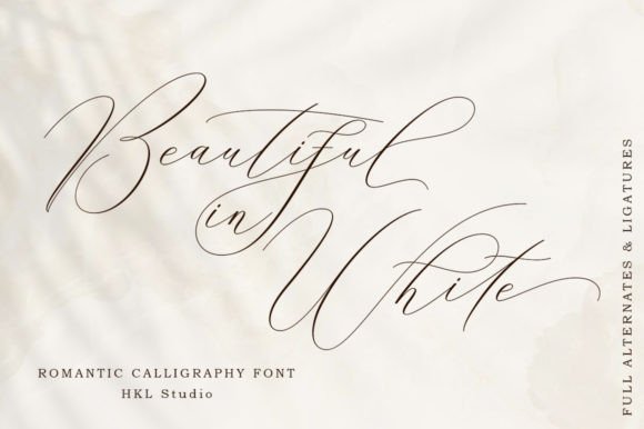 Beautiful in White Font preview 2