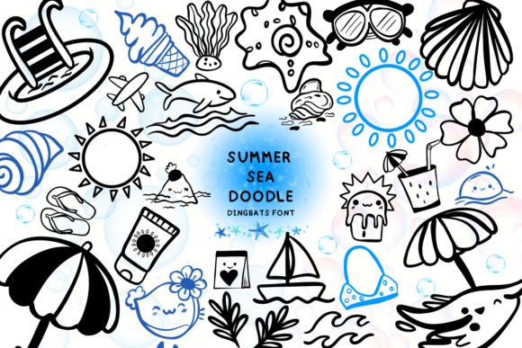 Summer Sea Doodle Font