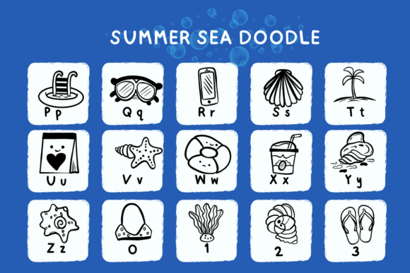 Summer Sea Doodle Font preview 3