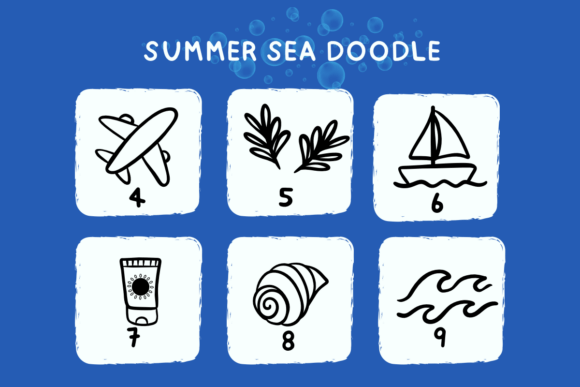 Summer Sea Doodle Font preview 4