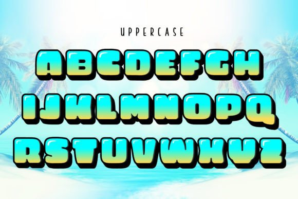 Summer Season Bluey Font preview 2