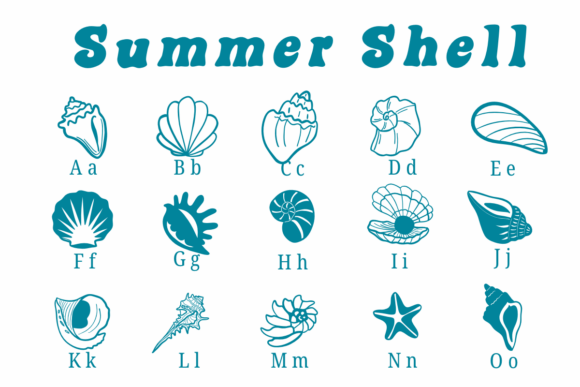 Summer Shell Font preview 2
