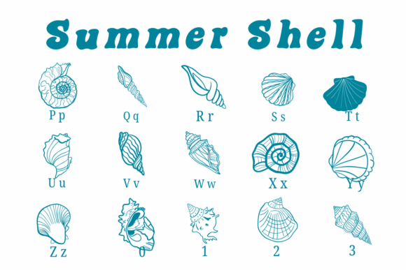 Summer Shell Font preview 3