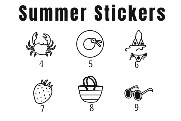 Summer Stickers Font preview 4