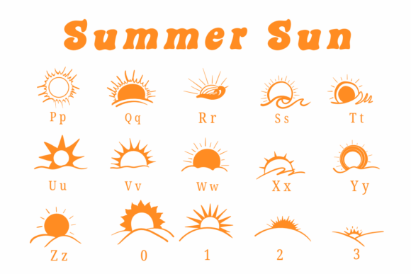 Summer Sun Font preview 3