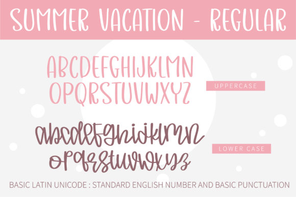 Summer Vacation Font preview 2