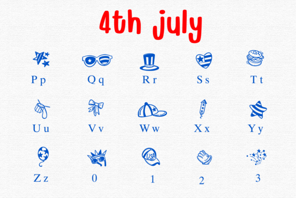 4th July Font preview 3