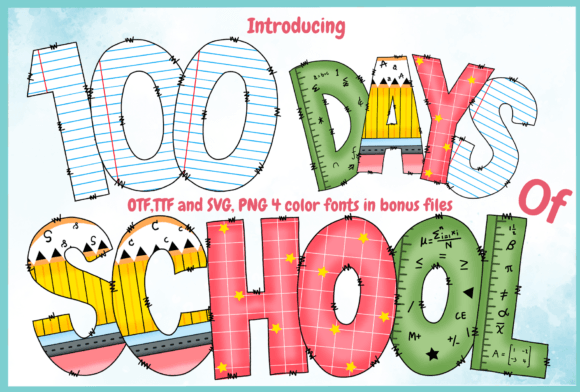 100 Days of School Font