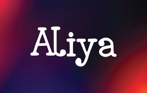 Aliya Font preview 2