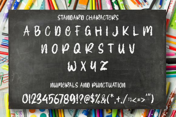 Chalkboard Font preview 4