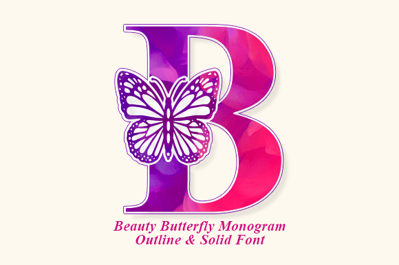 Beauty Butterfly Monogram Font