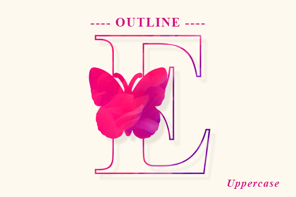 Beauty Butterfly Monogram Font preview 2