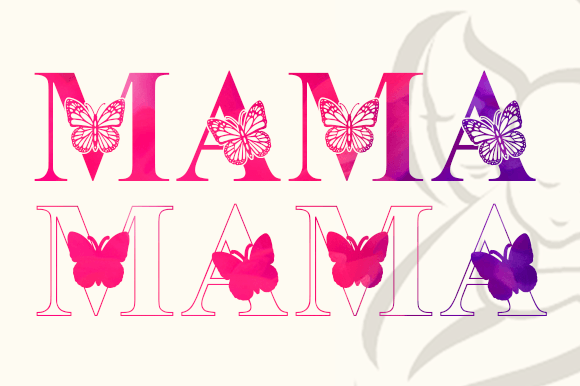 Beauty Butterfly Monogram Font preview 4