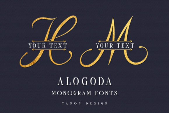 Alogoda Monogram Font preview 2