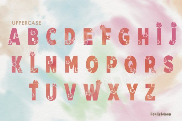 Aloha Hibiscus Font preview 3